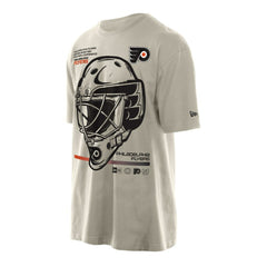 Philadelphia Flyers New Era Goalie Mask T-Shirt - Tan - NHL