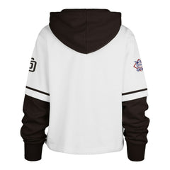 San Diego Padres '47 Women's Trifecta Shortstop Cropped Pullover Hoodie - MLB