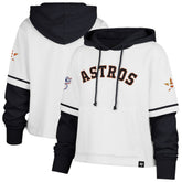 Houston Astros '47 Women's Trifecta Shortstop Cropped Pullover Hoodie - MLB