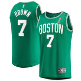 Jaylen Brown Boston Celtics 2024 NBA Finals Champions Fast Break Replica Player Jersey Kelly Green Icon Edition - NBA