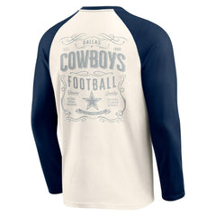 Dallas Cowboys Darius Rucker Collection Raglan Henley Long Sleeve T-Shirt White/Navy | Fanatics