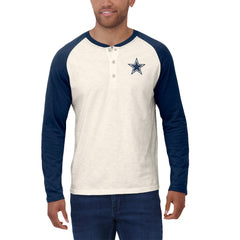 Dallas Cowboys Darius Rucker Collection Raglan Henley Long Sleeve T-Shirt White/Navy | Fanatics