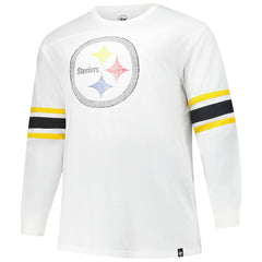 Pittsburgh Steelers '47 Big & Tall Premier Brex Long Sleeve T-Shirt White | 47 brand