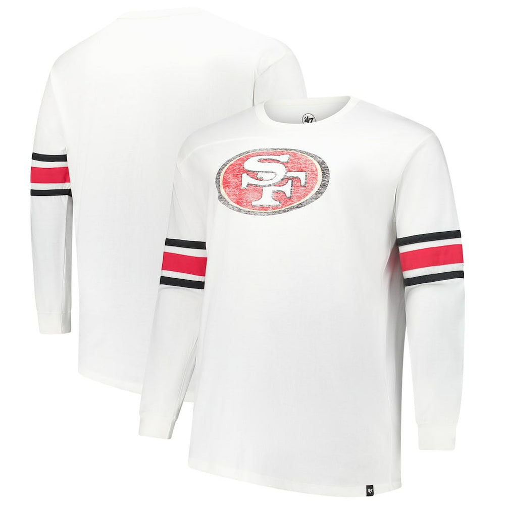 San Francisco 49ers '47 Big & Tall Premier Brex Long Sleeve T-Shirt White | 47 brand