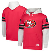 San Francisco 49ers '47 Big & Tall Lacer Pullover Hoodie Scarlet | 47 brand