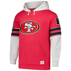 San Francisco 49ers '47 Big & Tall Lacer Pullover Hoodie Scarlet | 47 brand