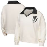 San Francisco Giants Girls Youth Ballpark Hit Collared V-Neck Pullover Sweatshirt - MLB
