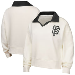 San Francisco Giants Girls Youth Ballpark Hit Collared V-Neck Pullover Sweatshirt - MLB