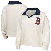 Boston Red Sox Girls Youth Ballpark Hit Collared V-Neck Pullover Sweatshirt - MLB