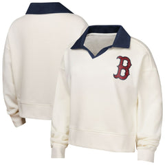Boston Red Sox Girls Youth Ballpark Hit Collared V-Neck Pullover Sweatshirt - MLB
