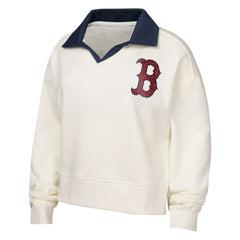 Boston Red Sox Girls Youth Ballpark Hit Collared V-Neck Pullover Sweatshirt - MLB