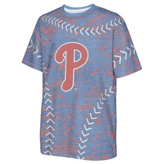 Philadelphia Phillies Youth Slide Score Bold T-Shirt - MLB