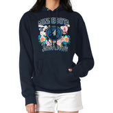 Minnesota Timberwolves G-III 4Her by Carl Banks Women's Flowers Team Logo Graphic Fleece Pullover Hoodie Navy - NBA