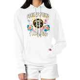 Denver Nuggets G-III 4Her by Carl Banks Women's Flowers Team Logo Graphic Fleece Pullover Hoodie White - NBA