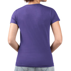 Los Angeles Lakers G-III 4Her by Carl Banks Women's Super-Slim Fit Lightweight Flowers Team Logo Graphic V-Neck T-Shirt Purple - NBA