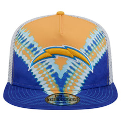 Los Angeles Chargers New Era Throwback Dye Golfer Snapback Hat Gold/Blue | NFL