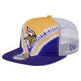 Minnesota Vikings New Era Throwback Dye Golfer Snapback Hat Gold/Purple | NFL
