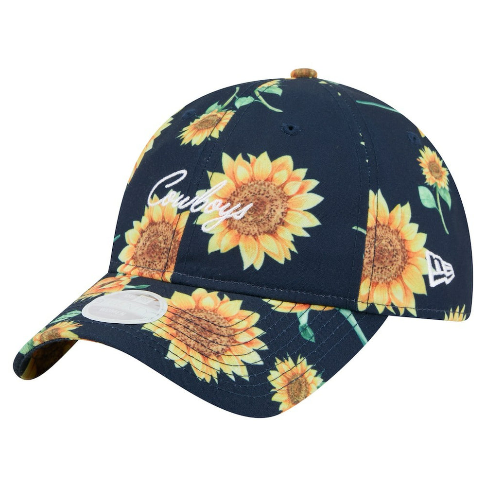 Dallas Cowboys New Era Women's Adventure Sunflower 9TWENTY Adjustable Hat Navy | NFL