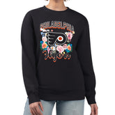 Philadelphia Flyers G-III 4Her by Carl Banks Women's Flower Logo Pullover Sweatshirt - Black - NHL