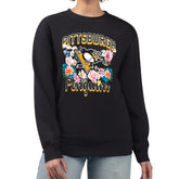 Pittsburgh Penguins G-III 4Her by Carl Banks Women's Flower Logo Pullover Sweatshirt - Black - NHL