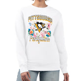 Pittsburgh Penguins G-III 4Her by Carl Banks Women's Flower Logo Pullover Sweatshirt - White - NHL