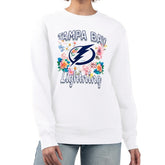 Tampa Bay Lightning G-III 4Her by Carl Banks Women's Flower Logo Pullover Sweatshirt - White - NHL