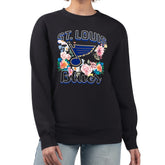 St. Louis Blues G-III 4Her by Carl Banks Women's Flower Logo Pullover Sweatshirt - Black - NHL