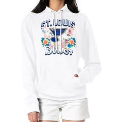 St. Louis Blues G-III 4Her by Carl Banks Women's Flower Logo Pullover Hoodie - White - NHL