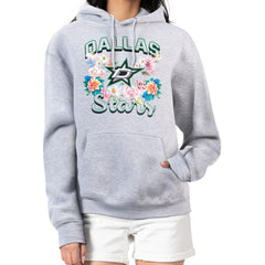 Dallas Stars G-III 4Her by Carl Banks Women's Flower Logo Pullover Hoodie - Heather Gray - NHL
