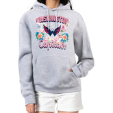 Washington Capitals G-III 4Her by Carl Banks Women's Flower Logo Pullover Hoodie - Heather Gray - NHL