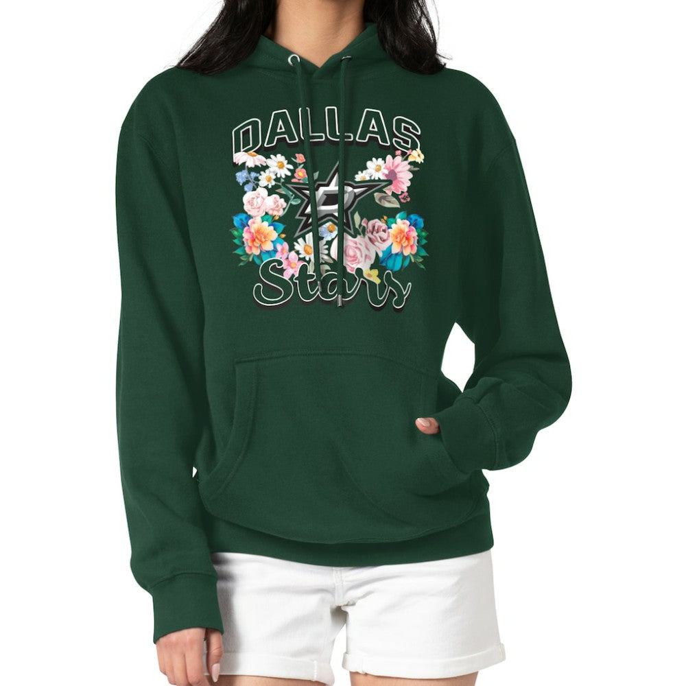 Dallas Stars G-III 4Her by Carl Banks Women's Flower Logo Pullover Hoodie - Green - NHL