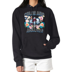 Colorado Avalanche G-III 4Her by Carl Banks Women's Flower Logo Pullover Hoodie - Black - NHL