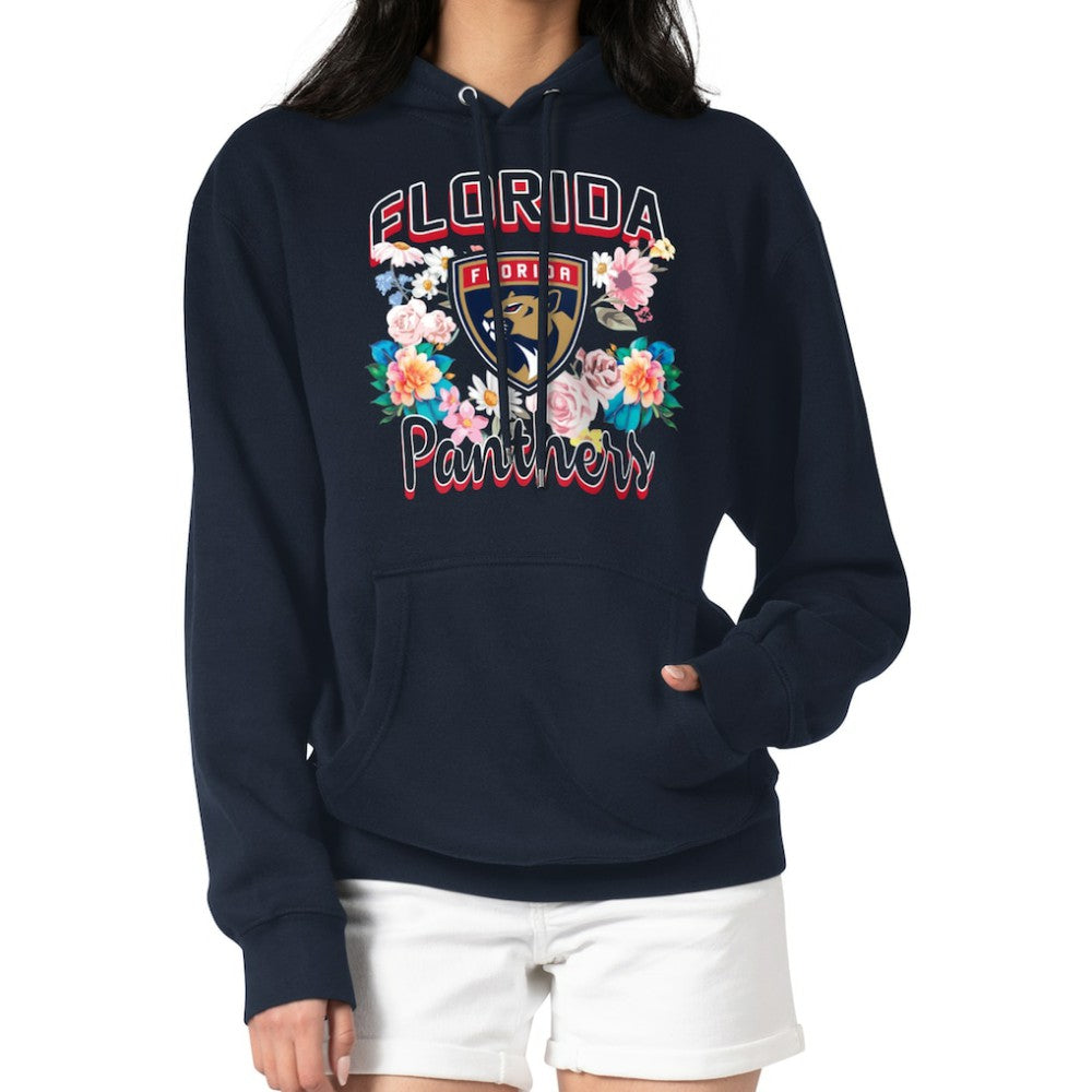 Florida Panthers G-III 4Her by Carl Banks Women's Flower Logo Pullover Hoodie - Navy - NHL