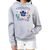 Toronto Maple Leafs G-III 4Her by Carl Banks Women's Flower Logo Pullover Hoodie - Heather Gray - NHL