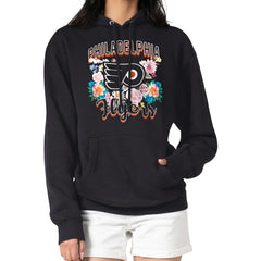 Philadelphia Flyers G-III 4Her by Carl Banks Women's Flower Logo Pullover Hoodie - Black - NHL