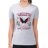 Washington Capitals G-III 4Her by Carl Banks Women's Super-Slim Fit Lightweight Flower Logo T-Shirt - Heather Gray - NHL