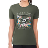 Dallas Stars G-III 4Her by Carl Banks Women's Super-Slim Fit Lightweight Flower Logo T-Shirt - Green - NHL
