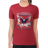 Washington Capitals G-III 4Her by Carl Banks Women's Super-Slim Fit Lightweight Flower Logo T-Shirt - Red - NHL