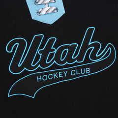 Utah Hockey Club Mitchell & Ness Heritage Lace-Up Pullover Sweatshirt - Black - NHL