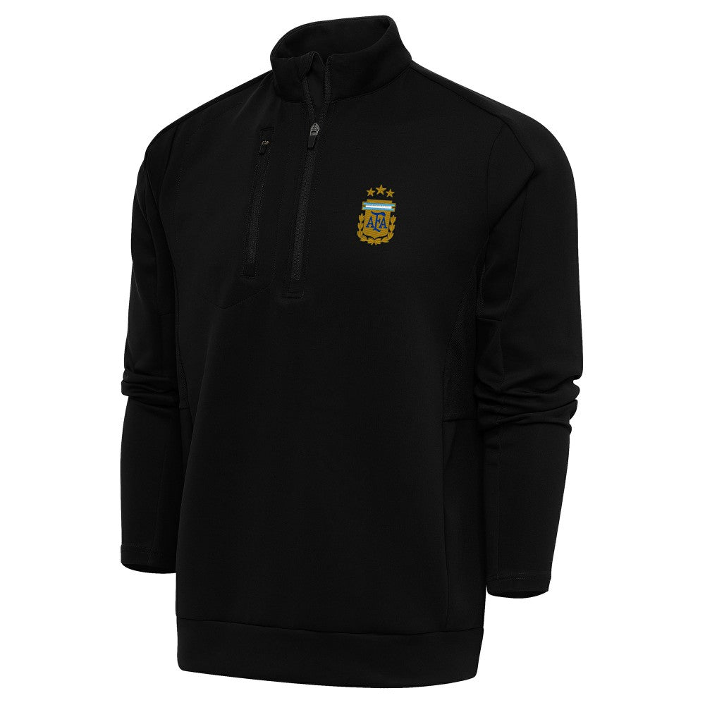 Argentina National Team Antigua Generation Quarter-Zip Pullover Top Black - FIFA World CUP