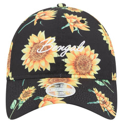 Cincinnati Bengals New Era Women's Adventure Sunflower 9TWENTY Adjustable Hat Black | NFL