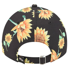 Baltimore Ravens New Era Women's Adventure Sunflower 9TWENTY Adjustable Hat Black | NFL