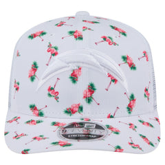 Los Angeles Chargers New Era Adventure Flamingo Pattern 9SEVENTY Stretch-Snap Hat White | NFL