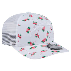 Los Angeles Chargers New Era Adventure Flamingo Pattern 9SEVENTY Stretch-Snap Hat White | NFL