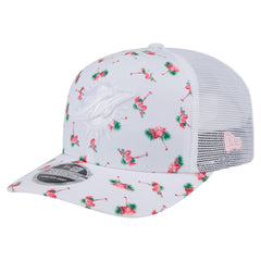 Miami Dolphins New Era Adventure Flamingo Pattern 9SEVENTY Stretch-Snap Hat White | NFL