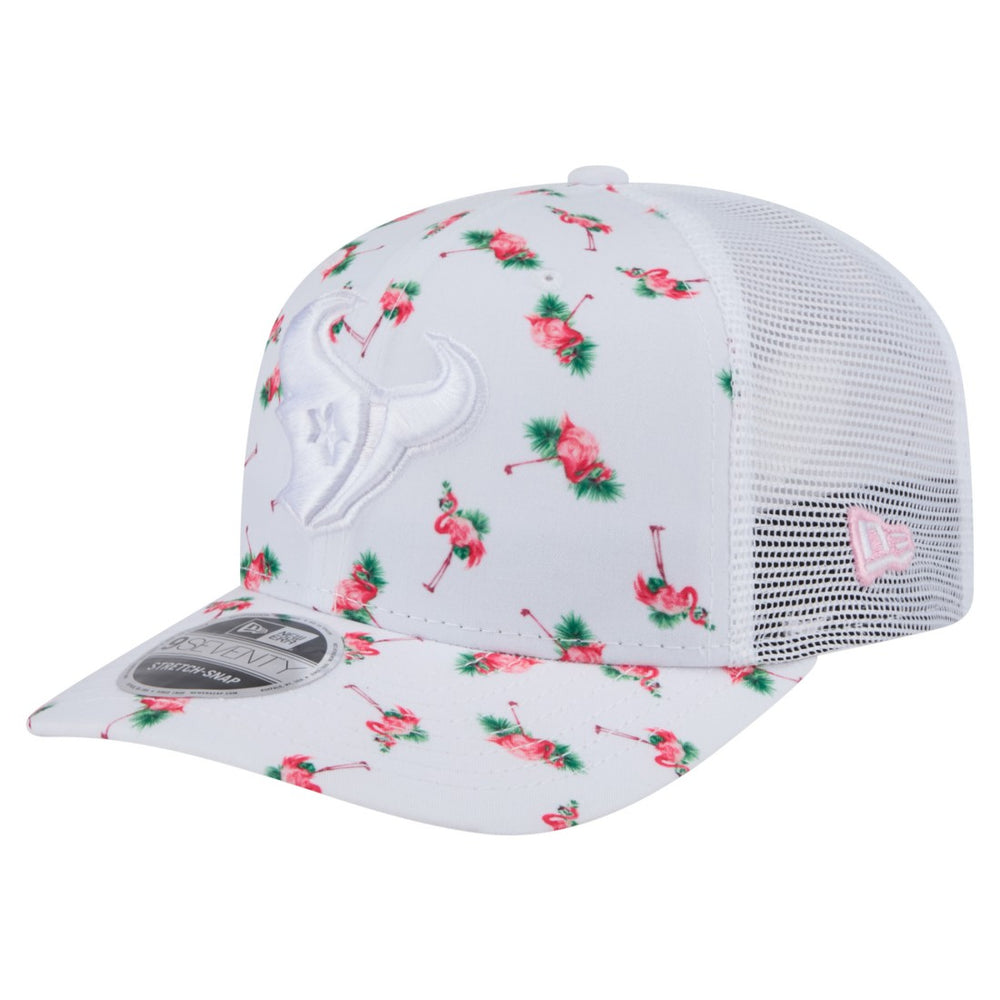 Houston Texans New Era Adventure Flamingo Pattern 9SEVENTY Stretch-Snap Hat White | NFL