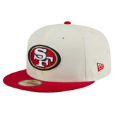 San Francisco 49ers New Era Main 59FIFTY Fitted Hat Cream/Scarlet | NFL