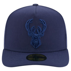 Milwaukee Bucks Colorpack A-Frame Pinch Front 59FIFTY Fitted Hat Navy - NBA