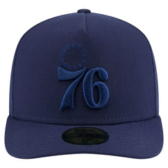Philadelphia 76ers Colorpack A-Frame Pinch Front 59FIFTY Fitted Hat Navy - NBA