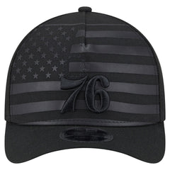 Philadelphia 76ers Game Day Flag A-Frame 9FORTY Adjustable Hat Black - NBA
